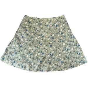 Venezia women's size 14 knee length ditsy print green, blue white skirt #2835